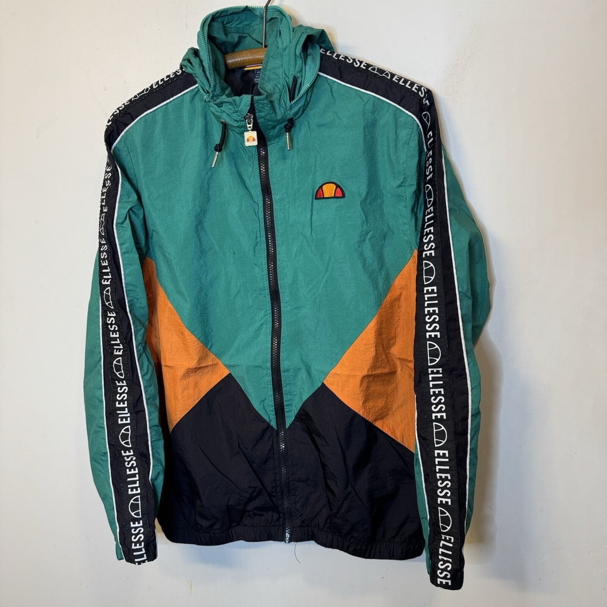 Ellesse Jacket Mens Small Multicolor Zip Up Jacket Windbreaker | eBay