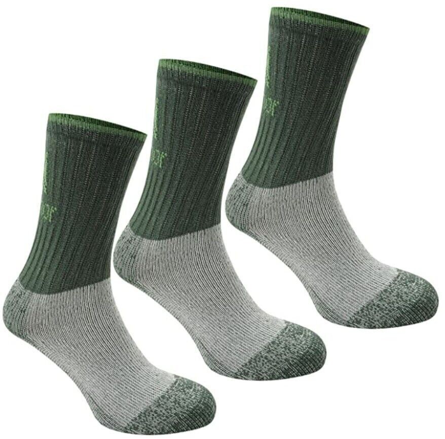 Karrimor Mens Midweight Cushion Boot Socks Walking Trek Green UK 7-11 FREE  P&P