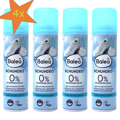 4x 200ml Balea Schuhdeo Schuhspray geruchsabweisend hygienische frische Sneaker