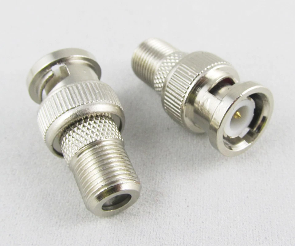 10x BNC Male Plug to F type Female Jack Straight TV RF Coaxial Adapter Connector - Image 3 of 3