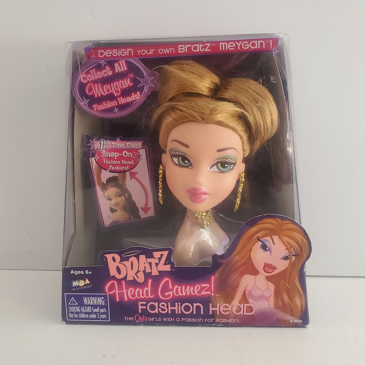 YXNG BRATZニット yxng bratz Bratz Head Gamez Meygan doll 2005 1st Ed. V3 Snap on Fashion