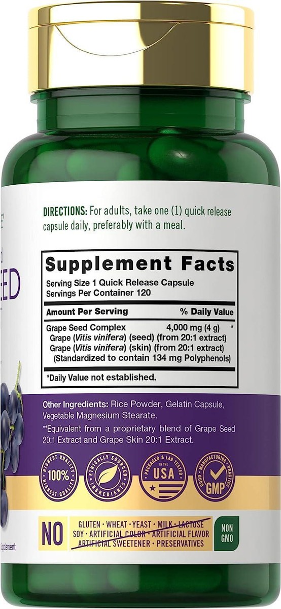 grape SEED １～８ Grape Seed Extract 4,000 Mg Max Strength Antioxidant Immune