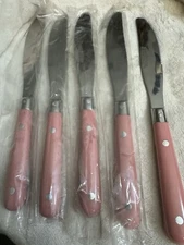 Washington Forge WF MARDI GRAS Set of 5 Dinner Knives Mauve Flatware