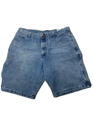 Wrangler Carpenter Denim Jeans Shorts Mens Size 36 Blue