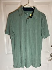 New Men  s All In Motion Green Golf Polo Shirt Size S Moisture Wicking