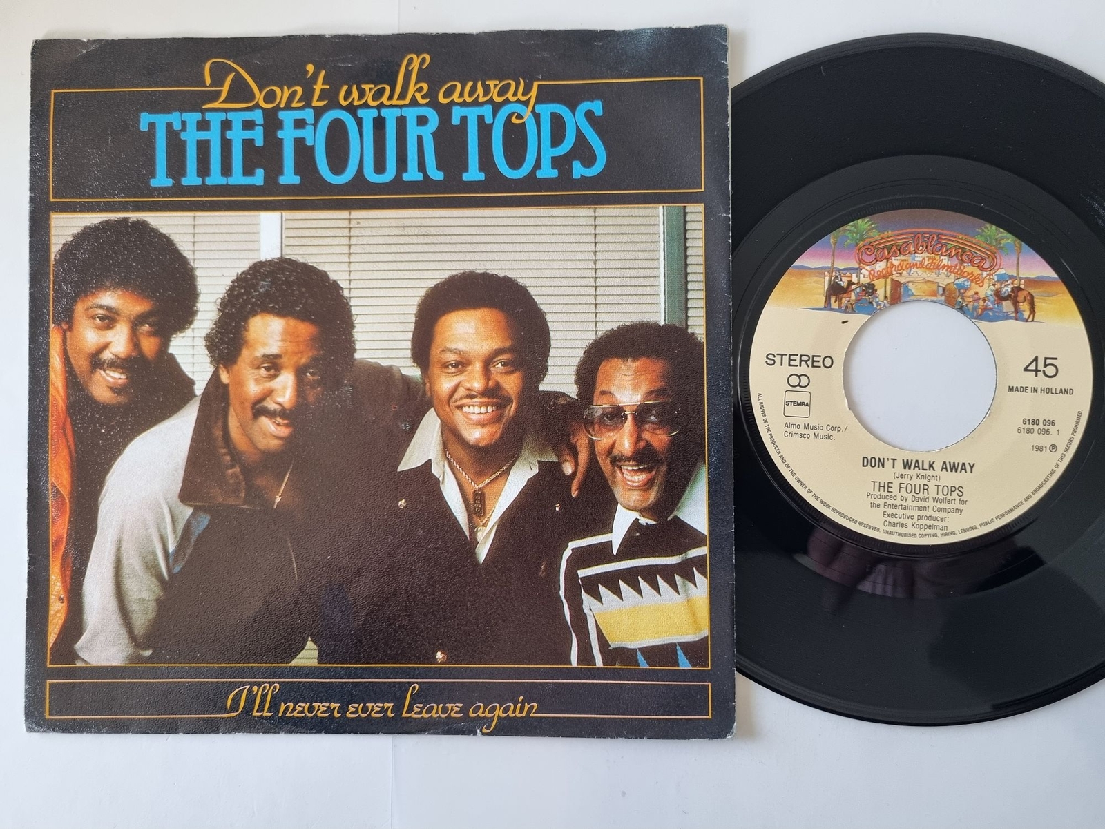 The Four Tops - Don't walk away/ I'll never ever leave again 7'' Vinyl Holland