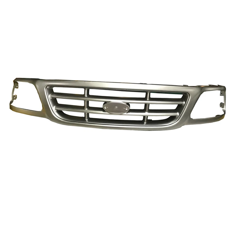 Painte Silver Grille Fit 1999-2004 Ford F-150/ F-150 Heritage W/Emblem Provision - Imagem 3 de 4