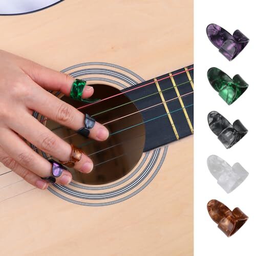 30Pcs Guitar Finger Protectors 5 Sizes Silicone Guitar Finger Guards Fingertip - Picture 6 of 8