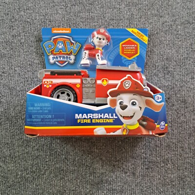 Paw Patrol Vehicle Marshalls Fire Engine Truck With Removable Figure New