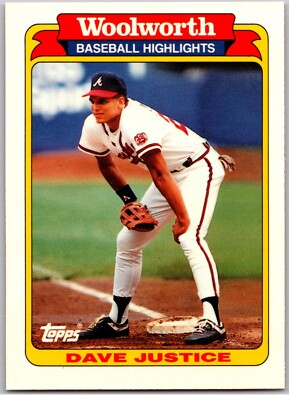 #5 Dave David Justice - Atlanta Braves 1991 Topps Woolworth Baseball Highlights