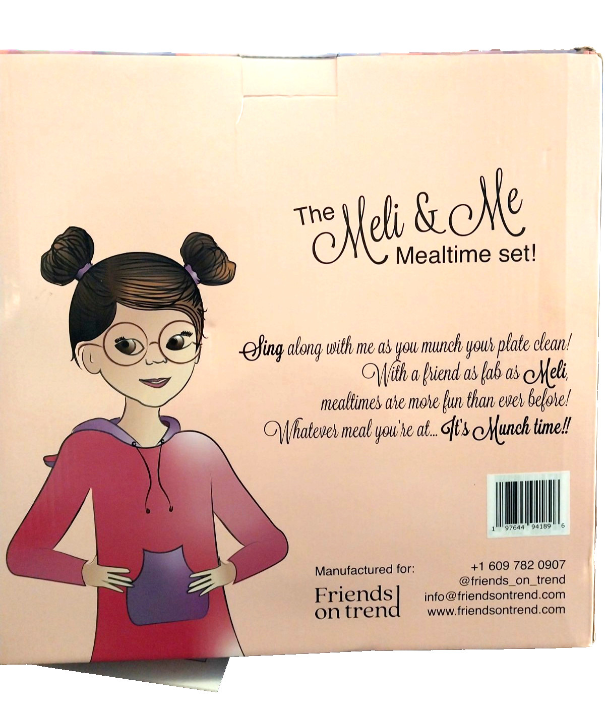 Meli & Me Kids Plate and Bowl Set w/Singing Utensils Microwave Dishwasher Safe