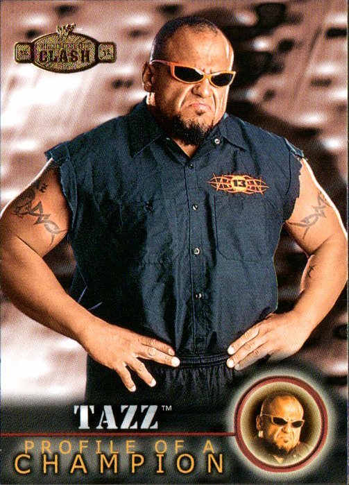 2001 Vintage Fleer WWF Championship Clash Profile Champion #48 Tazz PC