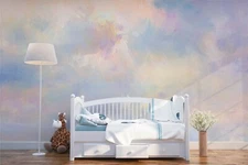 3D Watercolor Sky Clouds Wallpaper Wall Mural Removable Self-adhesive Sticker 95