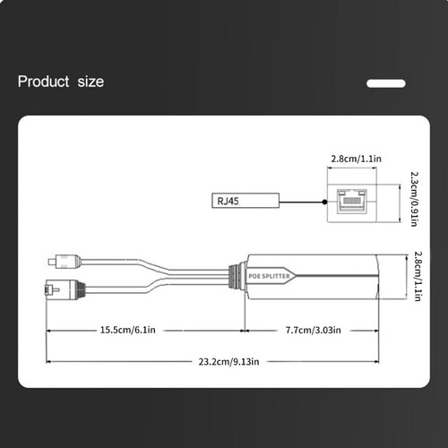Easy Installation 48V To 12V POE Splitter With Standard 5.5x2.1mm Interfaces - Picture 8 of 8