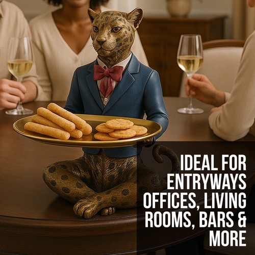 SINT Modern Decor Resin Tiger Tray Statue Storage Suitable for Home Decor - Picture 7 of 7