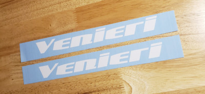 venieri Decals Stickers Gloss white 18   (2) Excavator Forklift Loader tractor