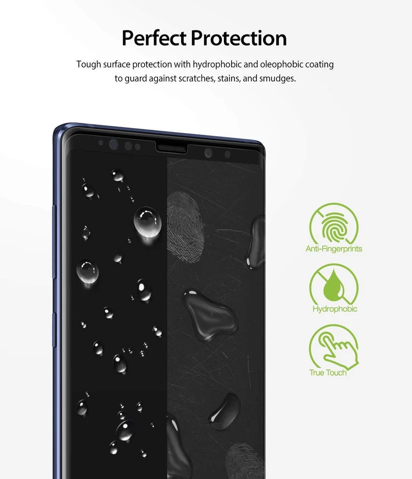 Protector de pantalla Ringke doble fácil película cubierta completa paquete de 2 piezas para Samsung Galaxy S8/S8 Plus Foto 4 de 4