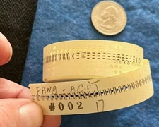 RARE - Antique Computer Punch Paper Tape - FANG A CAT - #002
