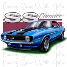 Sublimation Transfer Camaro Ready To Press Heat Transfer