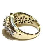 14k yellow gold 1.40ct SI1 VS2 H diamond cluster ring 6.2g ladies size 6 — photo 8