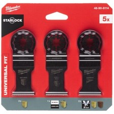 MILWAUKEE 5 PIECE STARLOCK MULTI-TOOL BLADE WOOD SET - 48906114