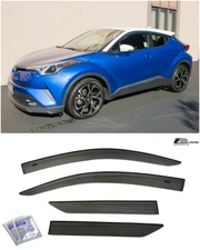 For 18-22 Toyota C-HR JDM MUGEN Style SMOKE TINTED Side Sun Shade Window Visors