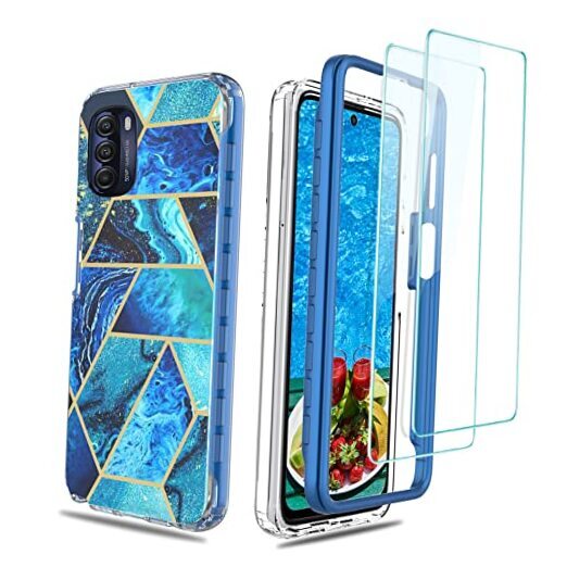 Motorola G Stylus 5G 2022 Case, for Moto G Moto G Stylus 5G (2022) Marble Blue