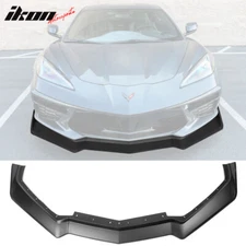 Fits 20-25 Chevy Corvette C8 5VM Style Matte Black Front Bumper Lip Spoiler 5PCS