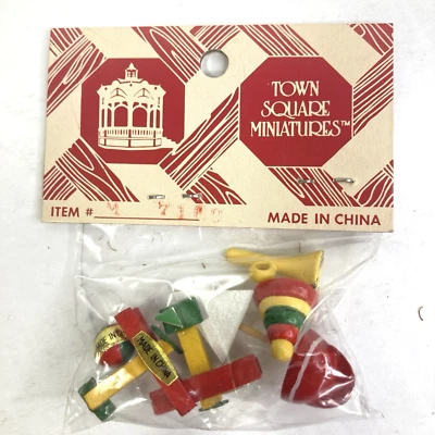 Town Square Miniatures Wooden Children Toys 1:12 Scale New Old Stock