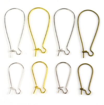 Sizes Kidney Earring Hooks Blanks Clasps Wire Jewellery
