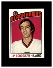 1976-77 TOPPS HOCKEY JP BORDELEAU #208 BLACK HAWKS