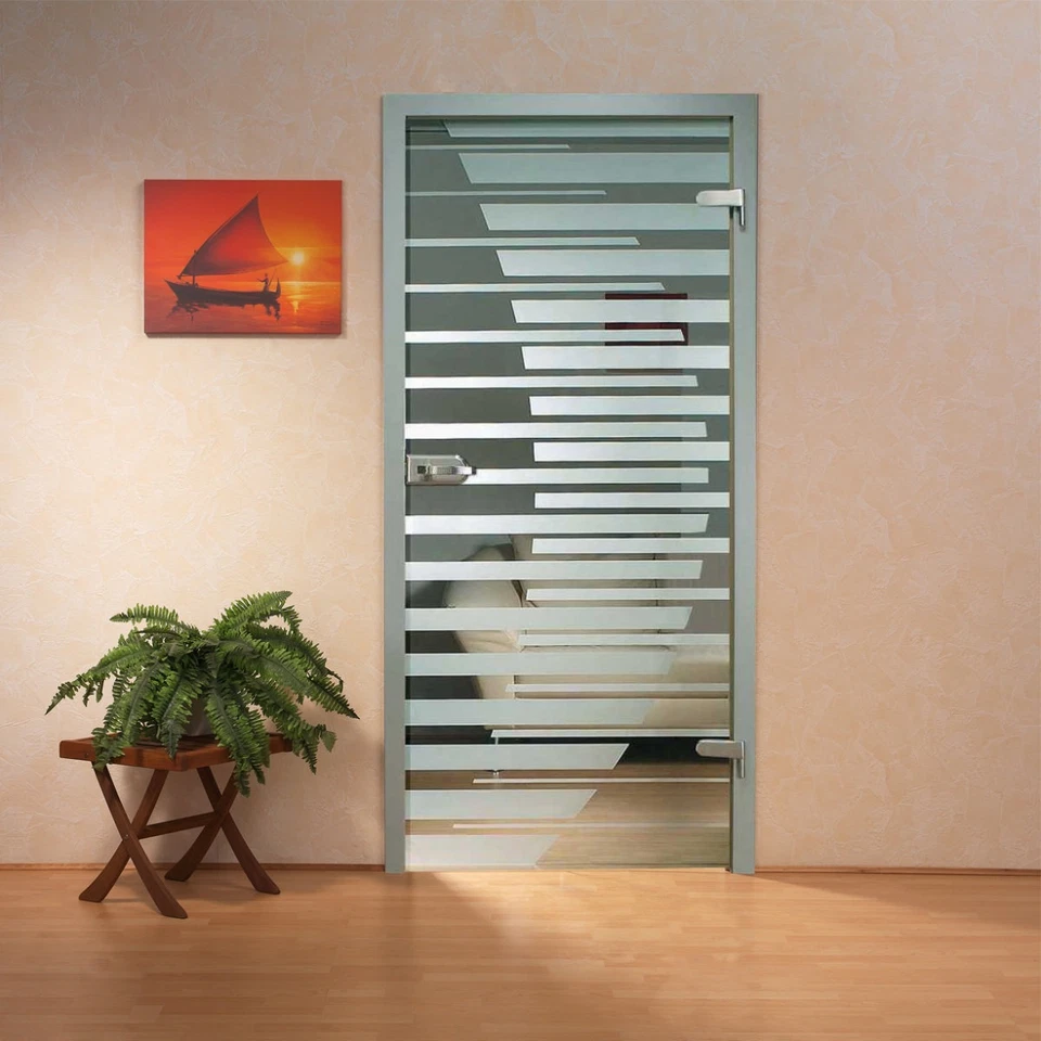 Glastür Glastürblatt 10 Modelle Siebdruck auf Klarglas Sicherheitsglas ESG 8 mm - Bild 2 von 4