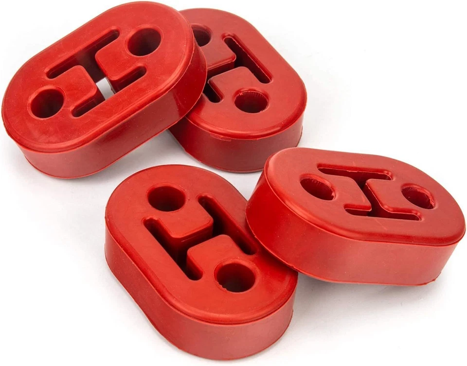 4pcs Heavy Duty Rubber Exhaust Tail Pipe Mount Bracket Hanger Bushing Insulator Foto 3 de 4