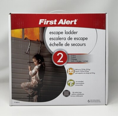 First Alert EL522 Two-Story 14ft Fire Escape Ladder New In Box Unused FAST SHIP