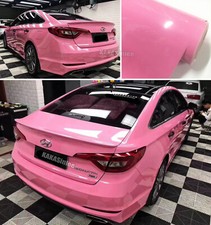 80ft Solid Pink Gloss Chrome Metal Full Car Truck Vinyl Wrap Sticker Air Free Us
