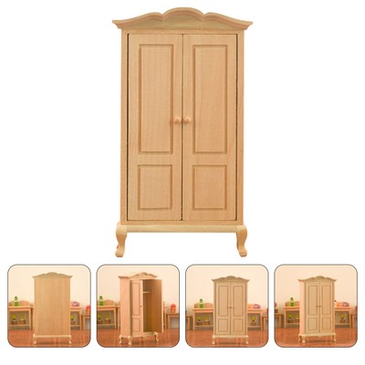  Dollhouse Miniature Wardrobe Model Toy Furniture Home Decoration Baby