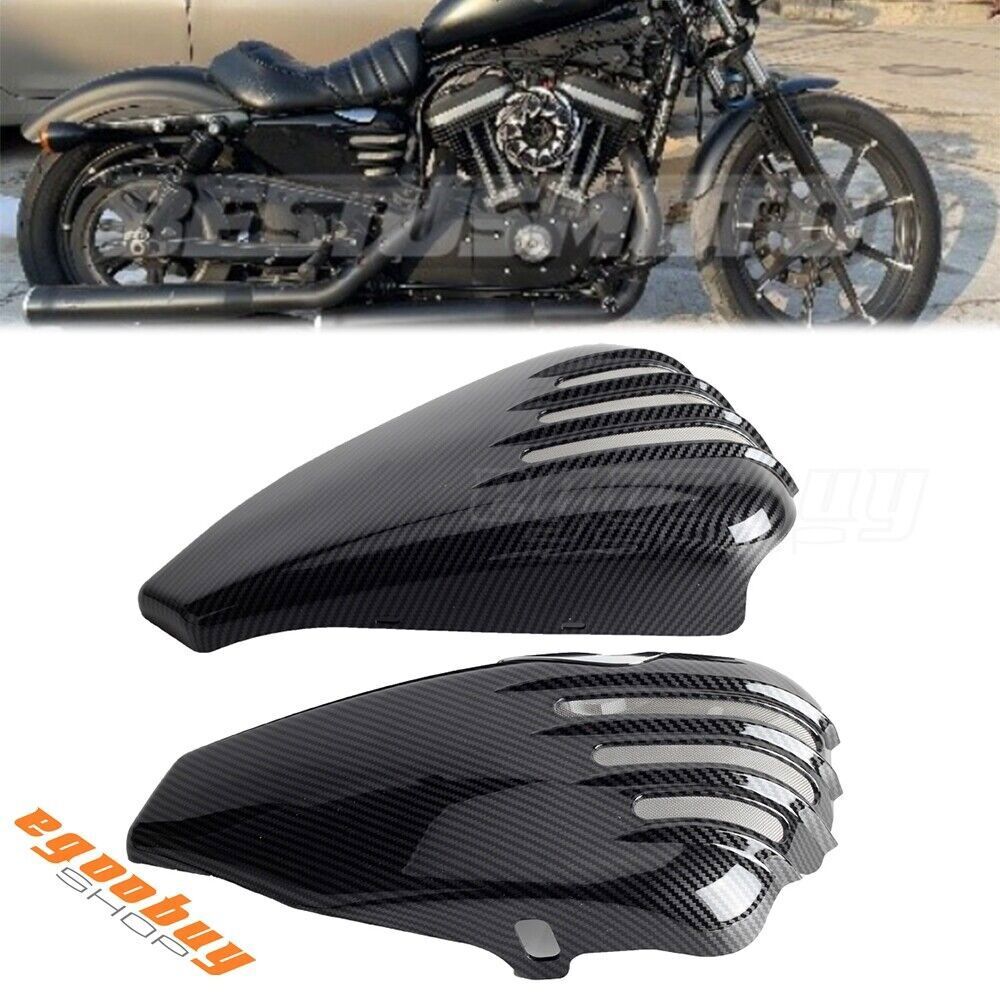 Carbon Fiber Side Battery Side Cover Clips For Harley Sportster