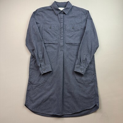 REI Dress Women's Small Heather Blue Wallace Lake Flannel Outdoor Gorpcore
