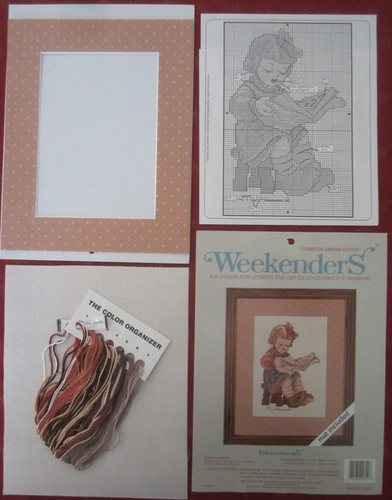 WEEKENDERS COUNTED CROSS STITCH KIT~HUMMEL~ 'WHAT's NEW' COMPLETE/UNWORKED - Picture 2 of 6