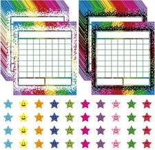 80 Pack Reward Chart for Kids, Incentive Reward Chart with 2400 Star Stickers Cl