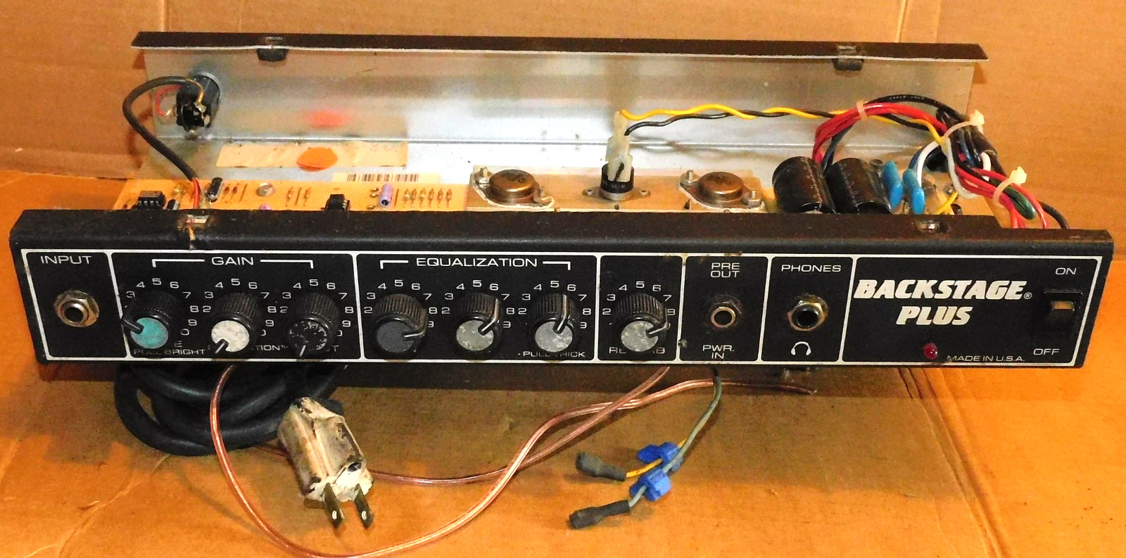 Vintage Peavey Backstage Plus Guitar Amp Amplifier Chassis Parts Repair