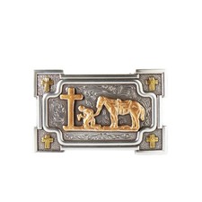 Nocona Smooth Edge Praying Cowboy Buckle