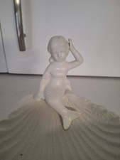 VTG MCM 1950s Mermaid Clam Shell Ceramic Bathroom Decor Dish