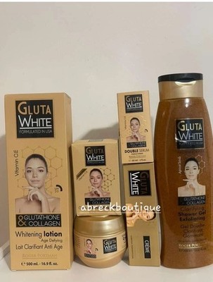 Gluta White Glutathione & Collagen SPF 20 Set - Lotion, Soap, Serum, Cream, Gel