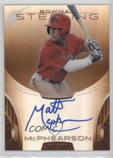 2013 Bowman Sterling Prospect Orange Refractor 34/75 Matt McPhearson Auto 1b7