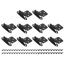 Cerniere da incasso per mobili da cucina da 3/8", 10 pezzi con viti, nere