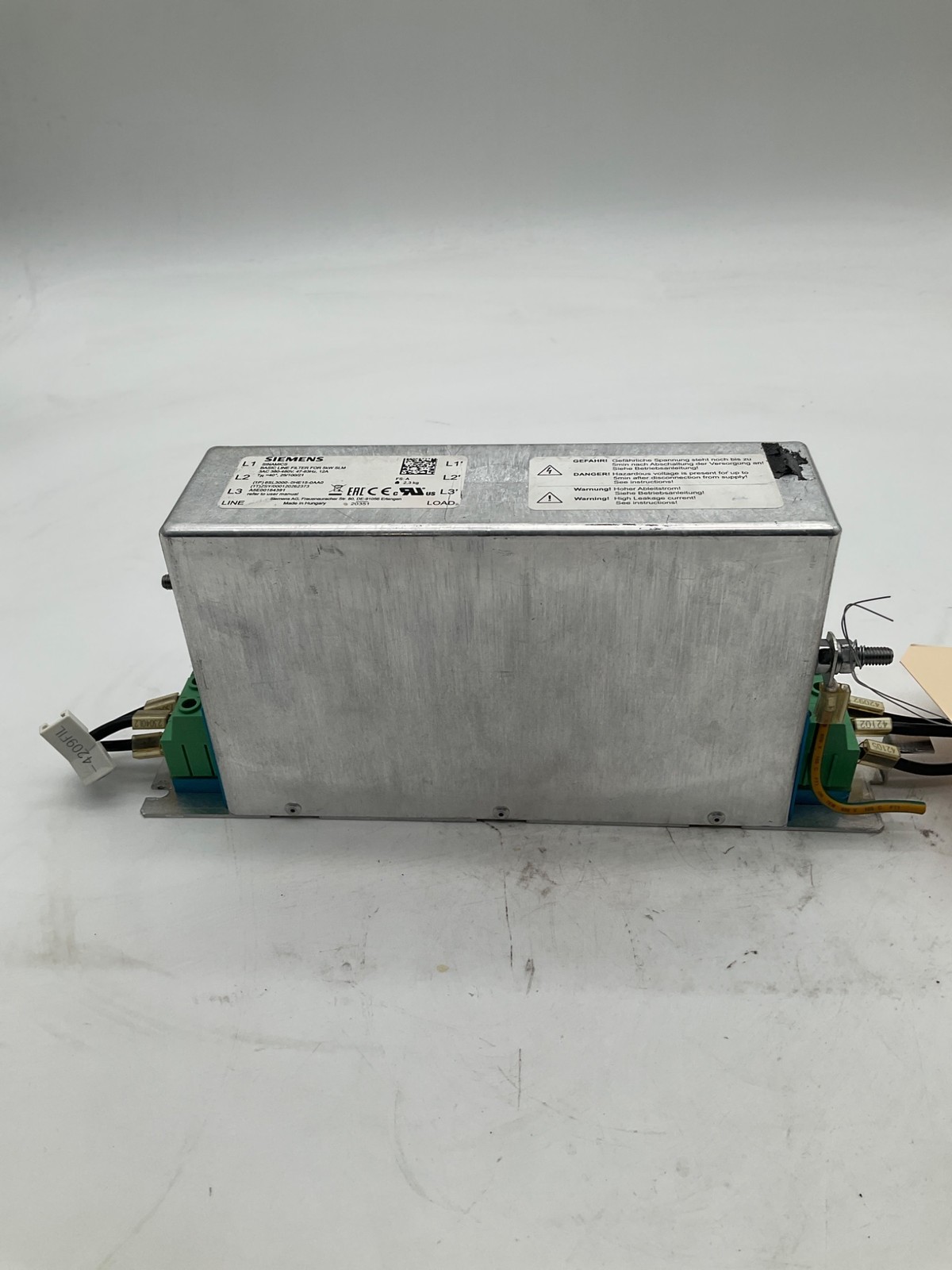 SIEMENS 6SL3000‑0HE15‑0AA0 SINAMICS Basic Line Filter for 5kW SLM USED