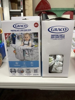 Graco 6M+ Adjustable Shopping Cart & High Chair Cover W/ Pocket & Storage Unisex