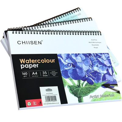 A4 Aquarellpapier Block 35 Blatt Aquarellblock Elite Strukturpapier weiß