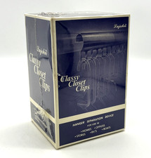 Sealed Box of Vintage 1980s Lajohn Classy Closet Clips Metal Hanger Separators